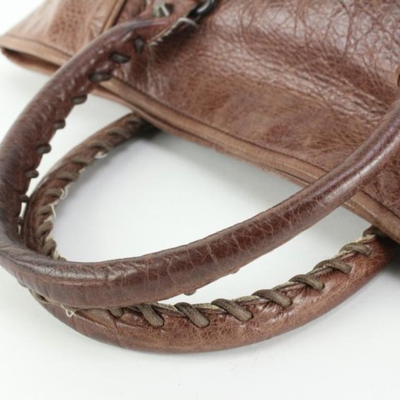 Balenciaga Brown Leather The Sunday Tote 61bl55s - Picture 6 of 12